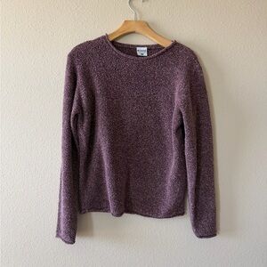 Columbia Women's Crewneck Textured Knit Sweater - Purple